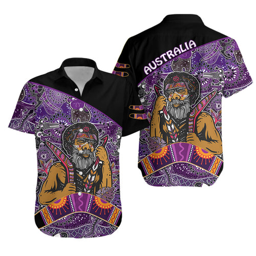 Australian Boomerang Hawaiian Shirt Indigenous Australia Purple Graceful - Vibe Hoodie