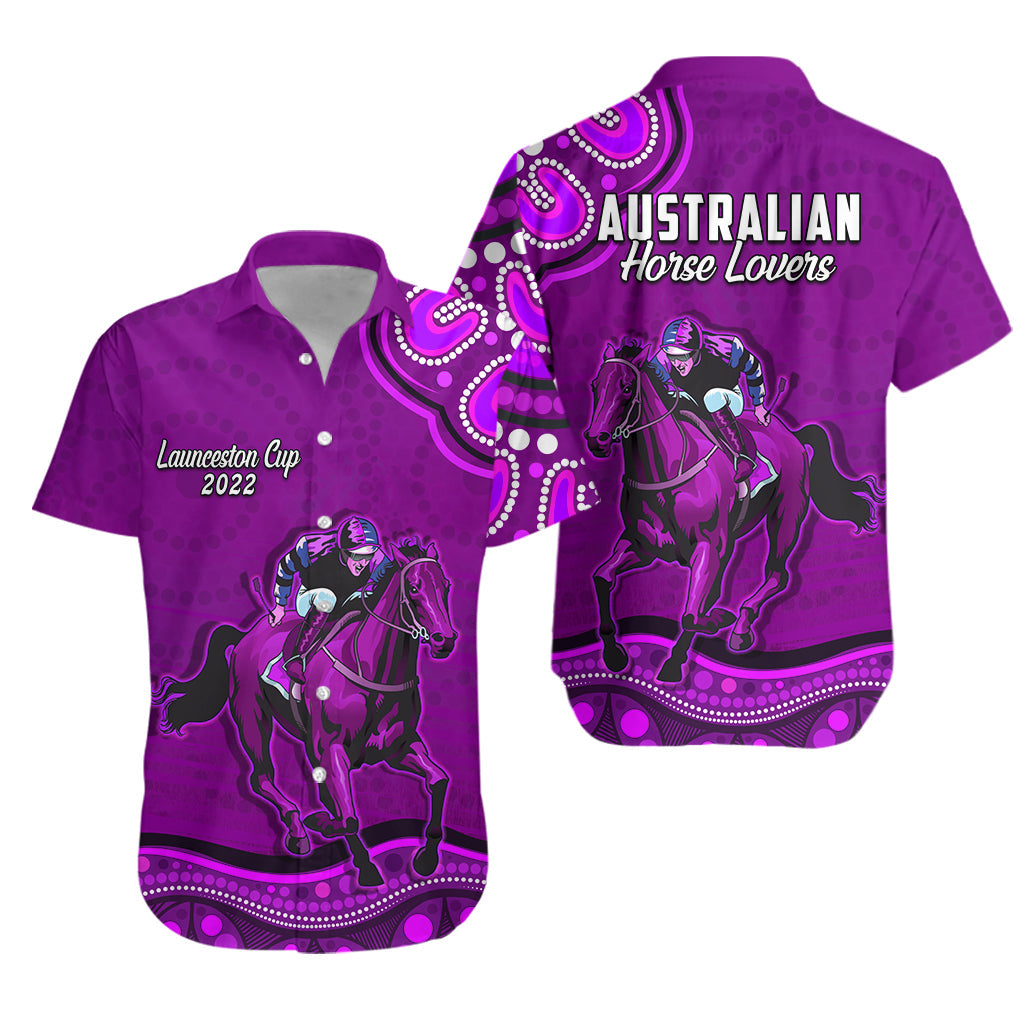 Launceston Cup 2022 Hawaiian Shirt Australia Aboriginal Purple Horse Lovers - Vibe Hoodie