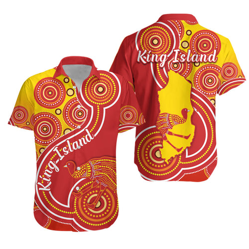 King Island Hawaiian Shirt Emu Aboriginal Tasmania Australia - Vibe Hoodie
