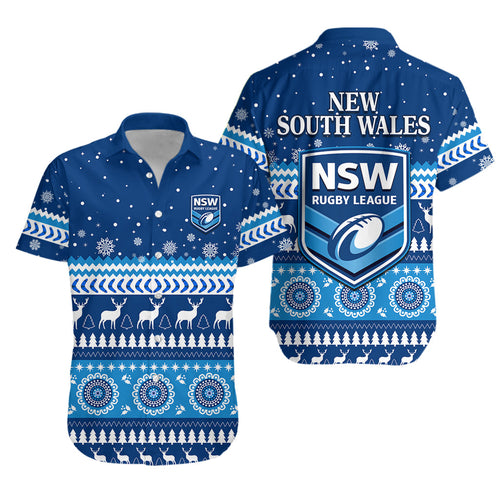 New South Wales Christmas Hawaiian Shirt NSW Rugby Indigenous - Vibe Hoodie
