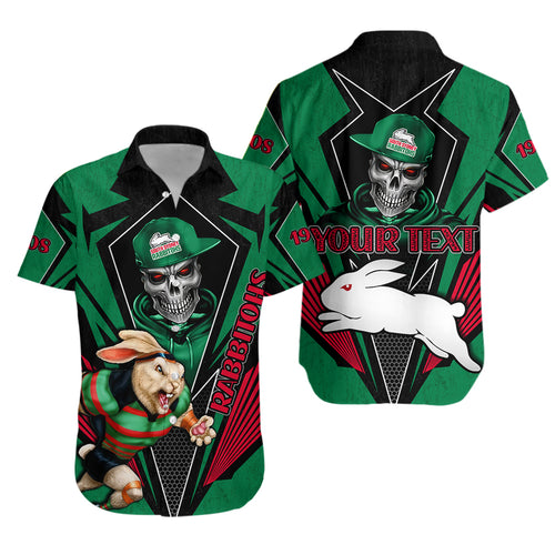 (Custom Personalised) Rabbitohs Rugby Hawaiian Shirt Mascot South Sydney Since 1908 Cool Skull LT13