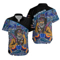 Australian Boomerang Hawaiian Shirt Indigenous Australia Blue Graceful - Vibe Hoodie