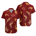 Aboriginal Art Hawaiian Shirt Animals Australia Version Maroon - Vibe Hoodie