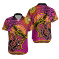 Aboriginal Lizard Hawaiian Shirt Tree On The Hill Sunshine - Vibe Hoodie