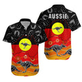 Aboriginal Flag Hawaiian Shirt Map Aussie - Vibe Hoodie