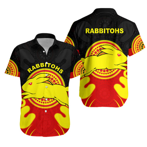 Rabbitohs Indigenous Hawaiian Shirt Style Aboriginal Flag - Vibe Hoodie