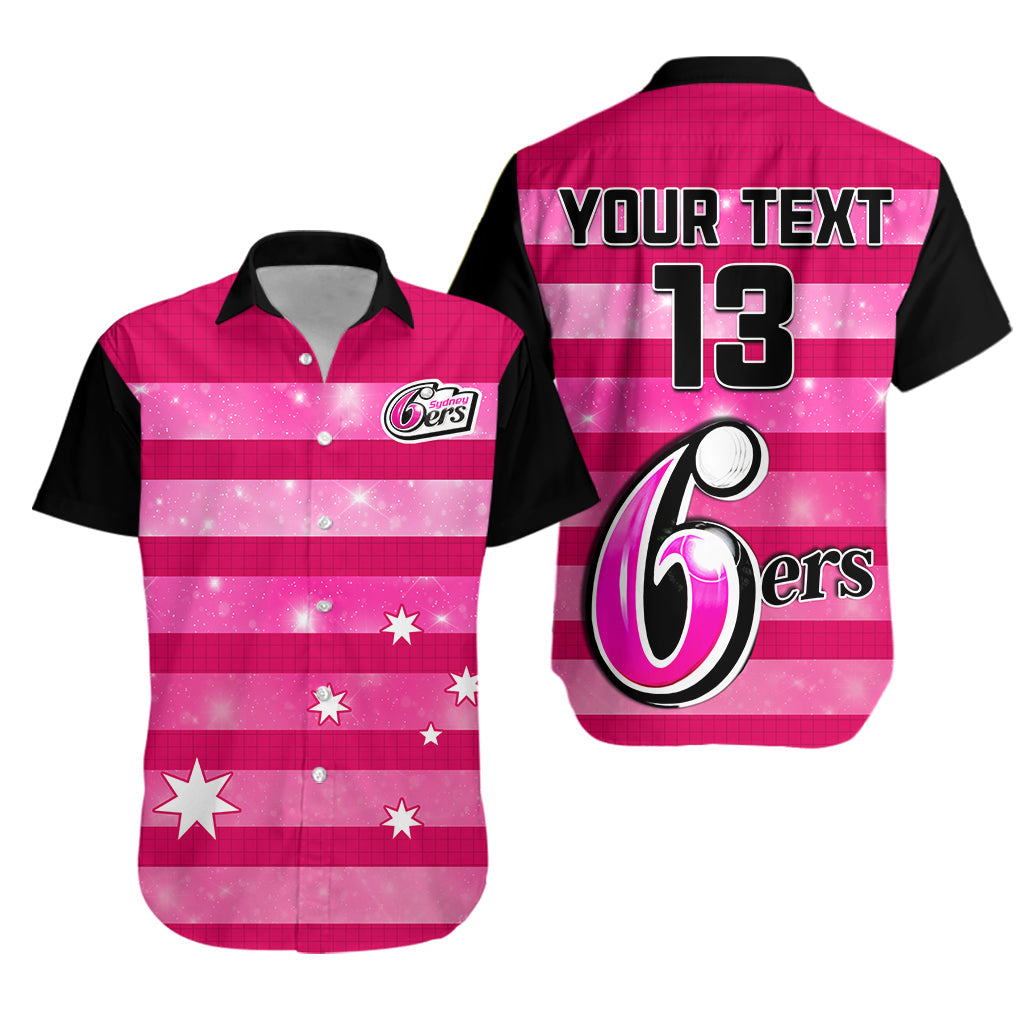 custom-text-and-number-sydney-sixers-cricket-hawaiian-shirt-galaxy-star-simple-ver02