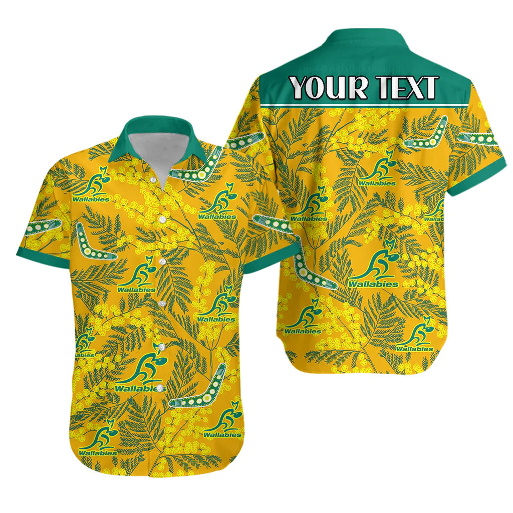 custom-personalised-wallabies-rugby-hawaiian-shirt-golden-wattle-aboriginal-boomerang-style-hawaii