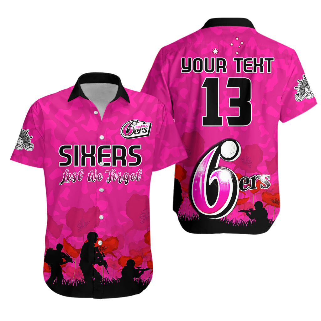 custom-text-and-number-sydney-sixers-cricket-hawaiian-shirt-anzac-day-camouflage-poppy-lest-we-forget