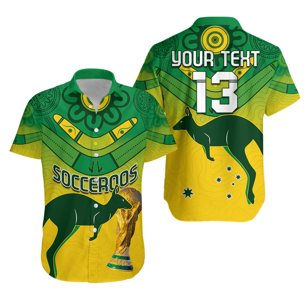 custom-text-and-number-australia-soccer-hawaiian-shirt-world-cup-football-2022-socceroos-we-are-champions