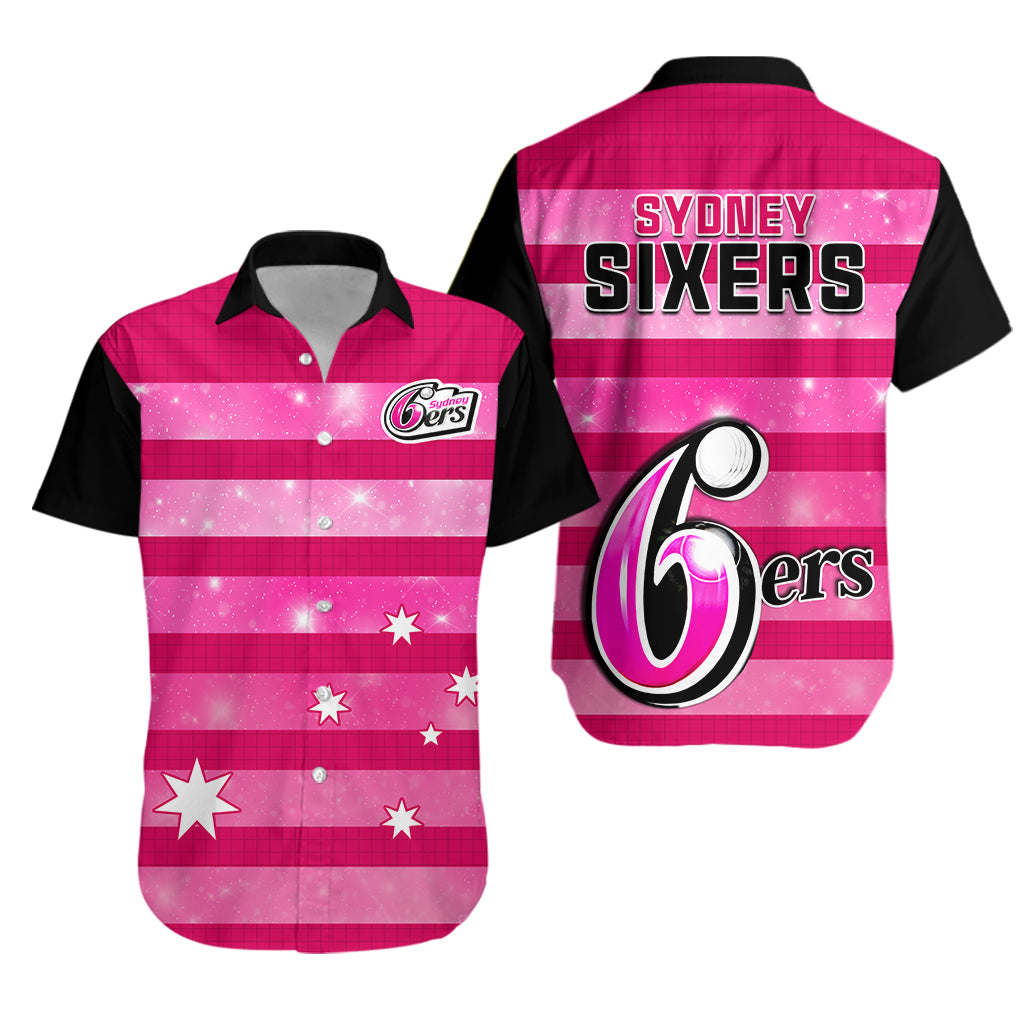 sydney-sixers-cricket-hawaiian-shirt-galaxy-star-simple-ver02