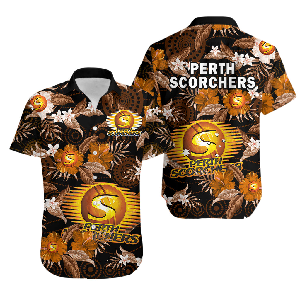 perth-scorchers-cricket-hawaiian-shirt-aboriginal-art-mix-tropical-flowers