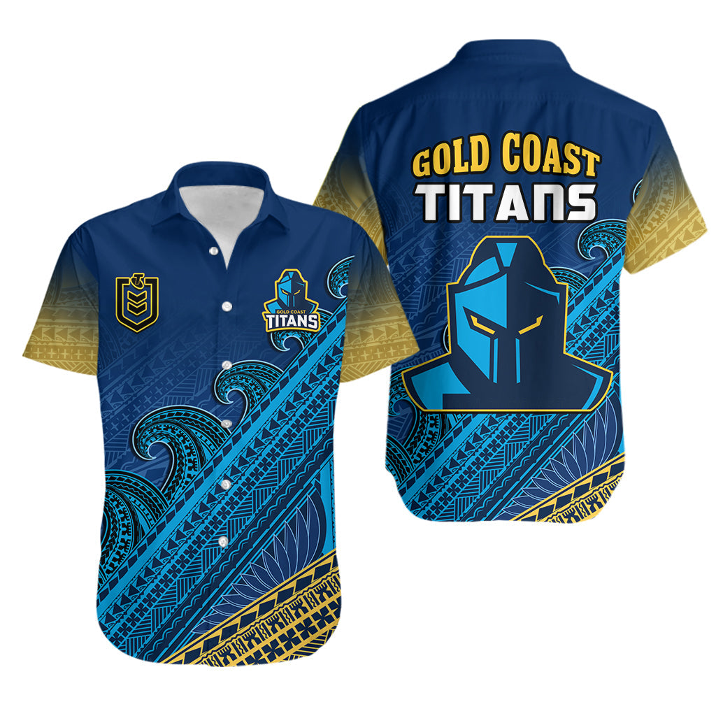gold-coast-titans-rugby-hawaiian-shirt-pasifika-gradient-polynesian-pattern