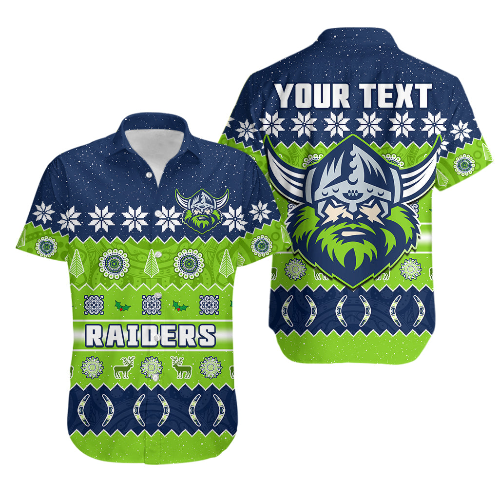 custom-personalised-raiders-christmas-hawaiian-shirt-the-green-machine-aboriginal-art-merry-xmas
