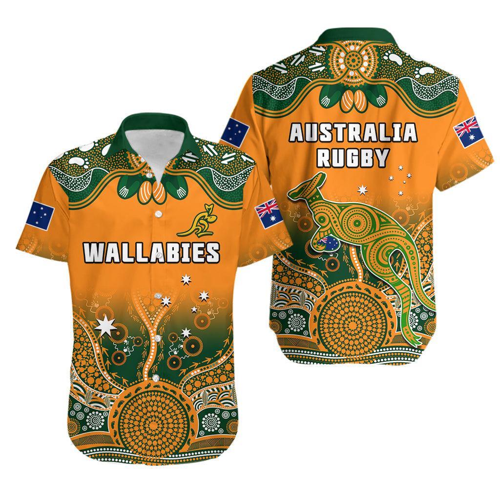 australia-rugby-hawaiian-shirt-wallabies-kangaroo-orange-aboriginal