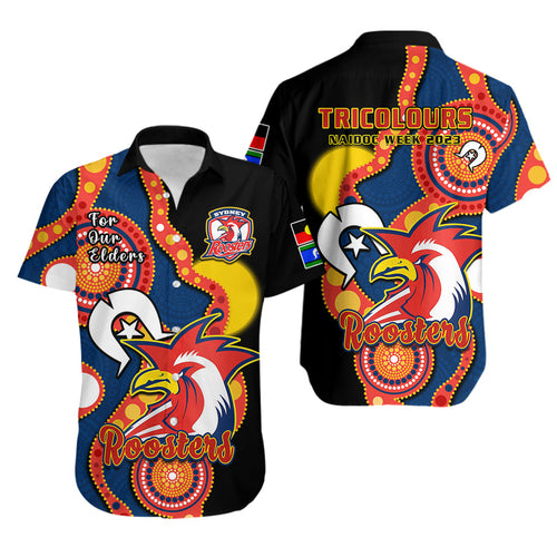 roosters-rugby-naidoc-2023-hawaiian-shirt-tricolours-for-our-elders-indigenous-art