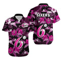 sydney-sixers-cricket-hawaiian-shirt-aboriginal-art-mix-tropical-flowers