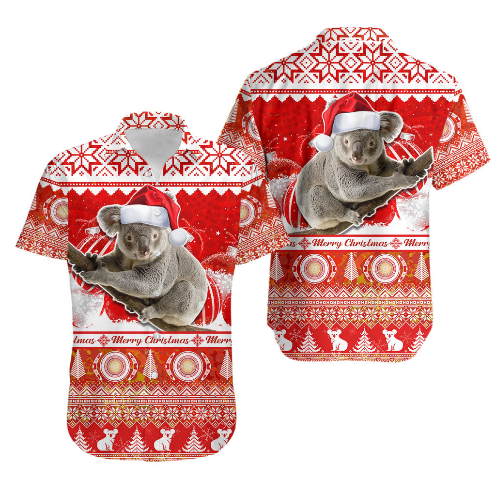australia-hawaiian-shirt-koala-aboriginal-painting-merry-christmas