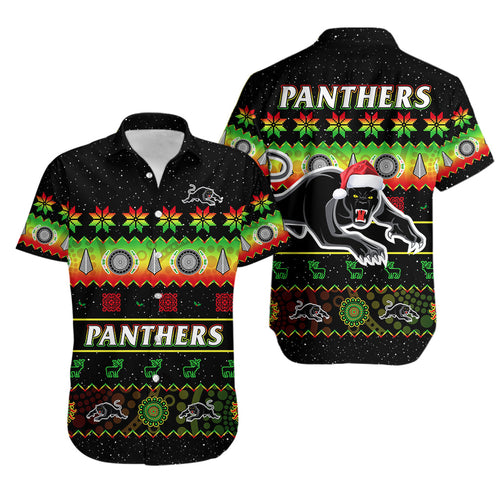 penrith-panthers-christmas-hawaiian-shirt-the-riff-aboriginal-art-merry-xmas