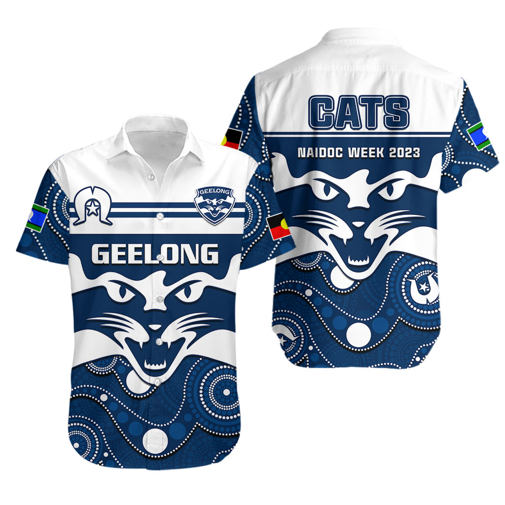 geelong-football-naidoc-2023-hawaiian-shirt-cats-for-our-elders-indigenous-art