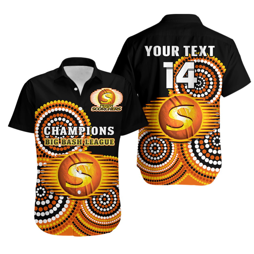 custom-text-and-number-perth-scorchers-cricket-hawaiian-shirt-champions-bbl12-proud-indigenous-art