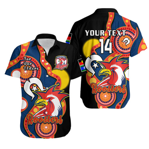custom-text-and-number-roosters-rugby-naidoc-2023-hawaiian-shirt-tricolours-for-our-elders-indigenous-art