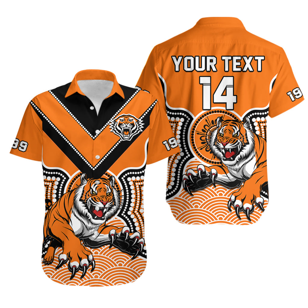 custom-text-and-number-wests-tigers-rugby-hawaiian-shirt-indigenous-artsy