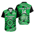 custom-text-and-number-stars-cricket-hawaiian-shirt-melbourne-aboriginal-painting
