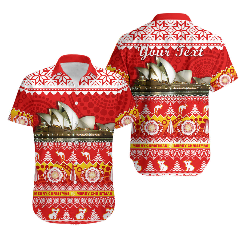 custom-personalised-australia-hawaiian-shirt-sydney-opera-house-aboriginal-art-merry-christmas