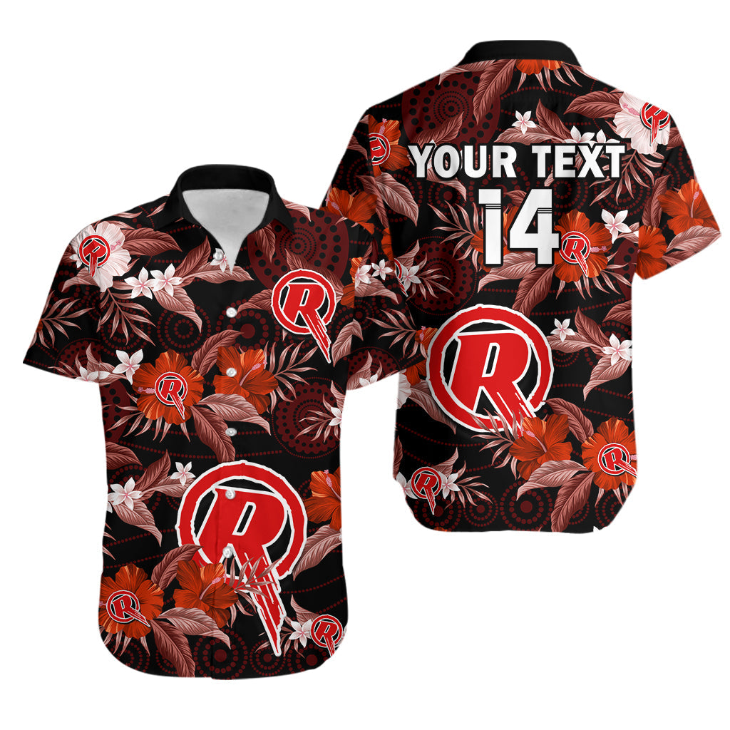 custom-text-and-number-melbourne-renegades-cricket-hawaiian-shirt-aboriginal-art-mix-tropical-flowers