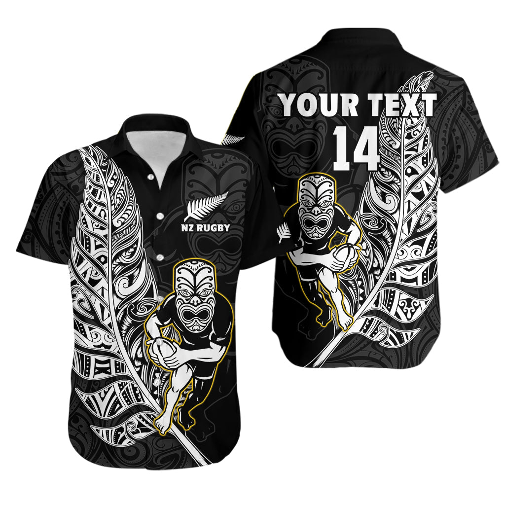 custom-text-and-number-new-zealand-silver-fern-rugby-hawaiian-shirt-all-black-maori-version-black