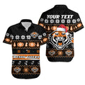 custom-personalised-wests-tigers-christmas-hawaiian-shirt-aboriginal-art-merry-xmas