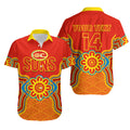 custom-text-and-number-gold-coast-football-hawaiian-shirt-suns-indigenous-pattern