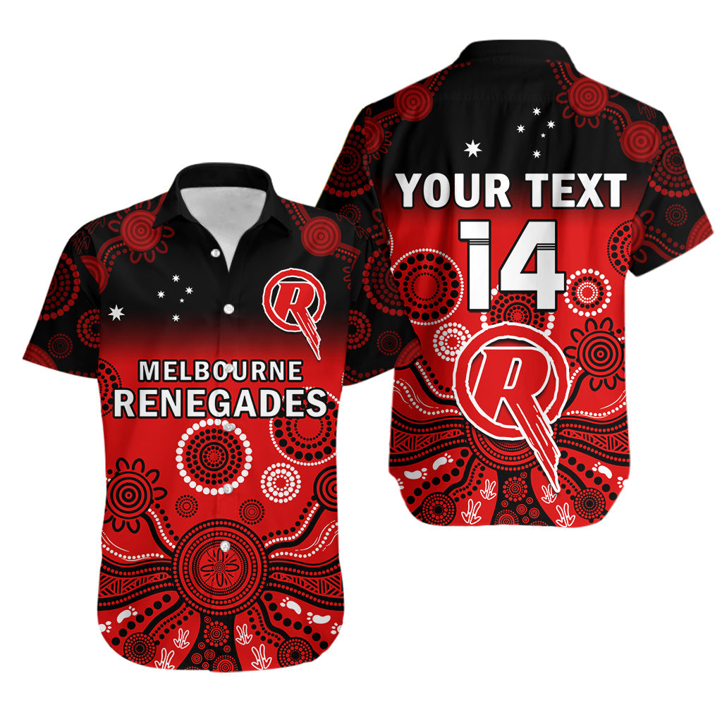 custom-text-and-number-renegades-cricket-hawaiian-shirt-melbourne-team-green-gradient-aboriginal-art