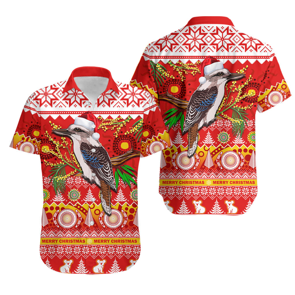 australia-hawaiian-shirt-kookaburra-mix-golden-wattle-aboriginal-art-merry-christmas
