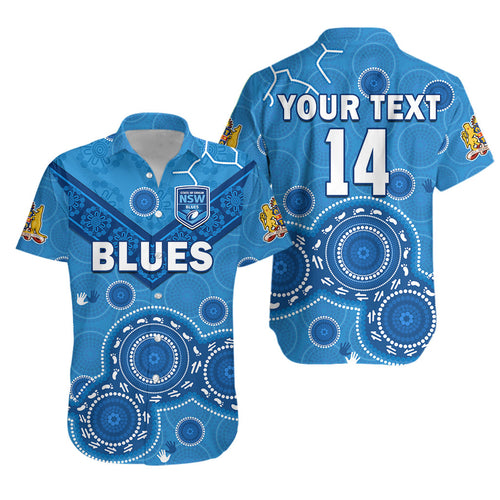 custom-text-and-number-nsw-blues-rugby-hawaiian-shirt-new-south-wales-aboriginal-dot-painting-unique-version