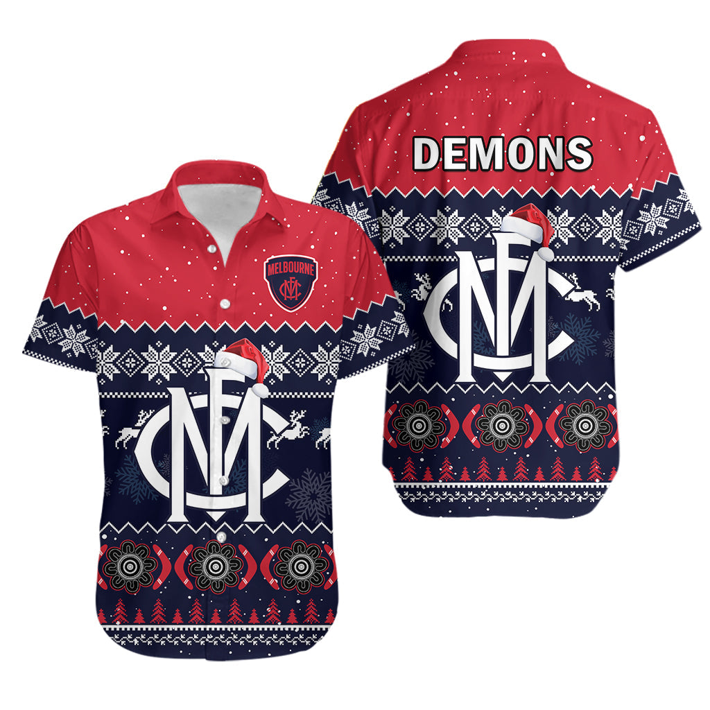 melbourne-football-hawaiian-shirt-demons-indigenous-merry-christmas