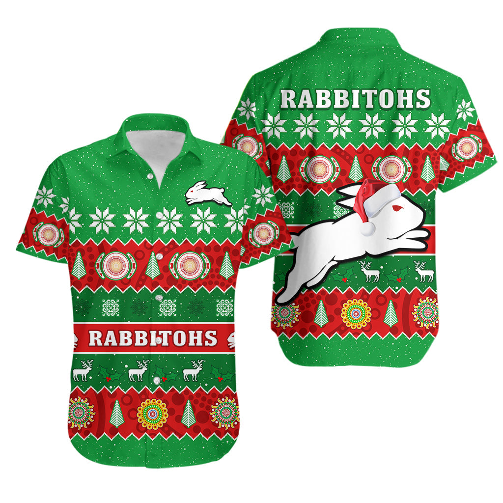rabbitohs-christmas-hawaiian-shirt-souths-aboriginal-art-merry-xmas