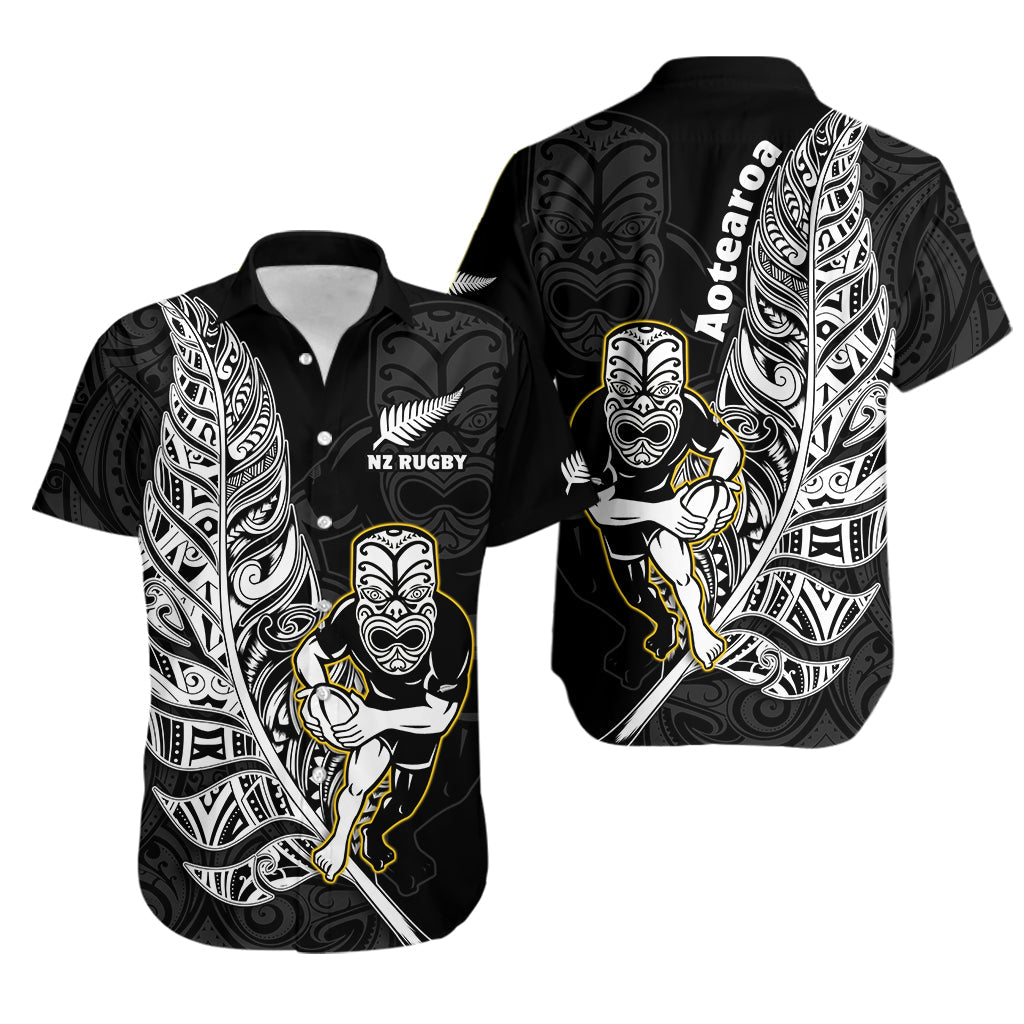 new-zealand-silver-fern-rugby-hawaiian-shirt-all-black-maori-version-black