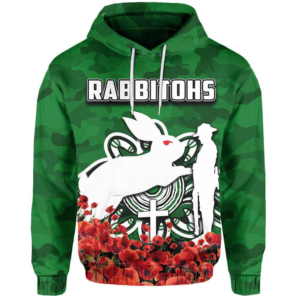 south-sydney-rabbitohs-hoodie-anzac-day-poppy-flowers-with-army-patterns