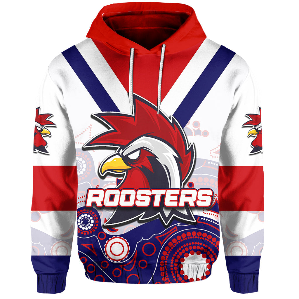 custom-personalised-roosters-hoodie-aboriginal-white-style