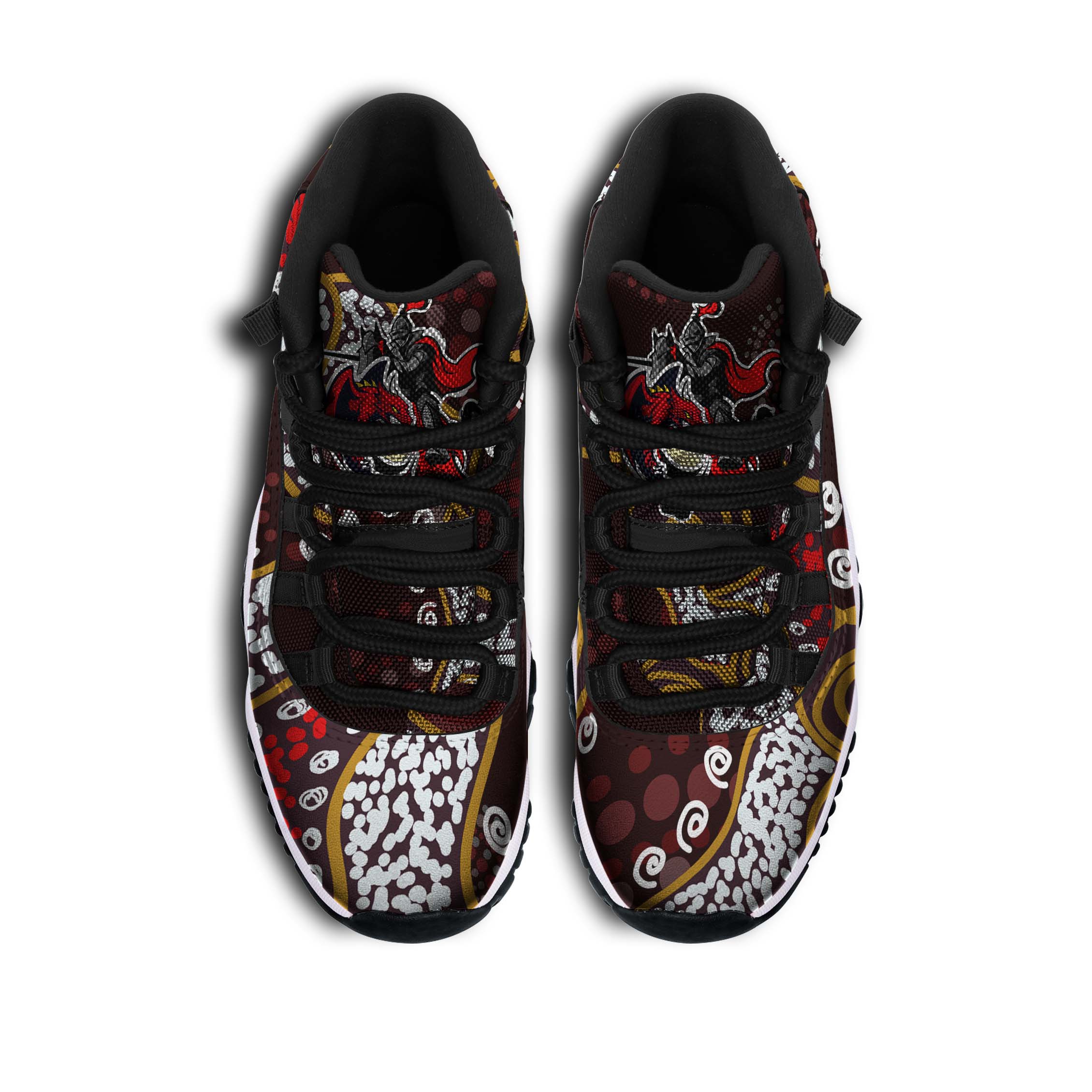 stgeorge-rugby-high-top-basketball-shoes-j11-dragons-with-rugby-ball-and-knight-contemporary-style-of-aboriginal-sneakers-j11