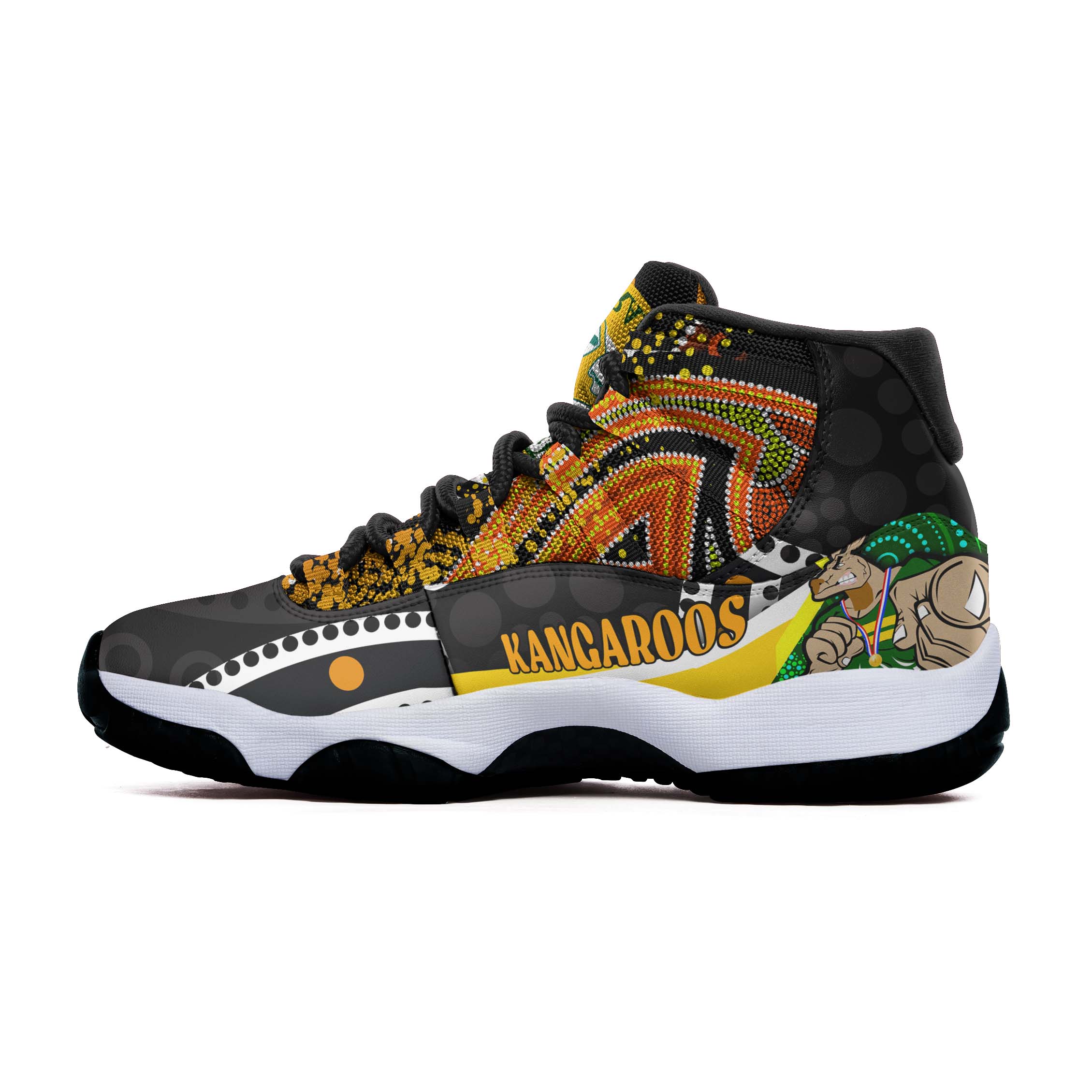 kangaroos-rugby-high-top-basketball-shoes-j11-kangraroo-australian-rugby-league-go-the-roos-indigenous-sneakers-j11