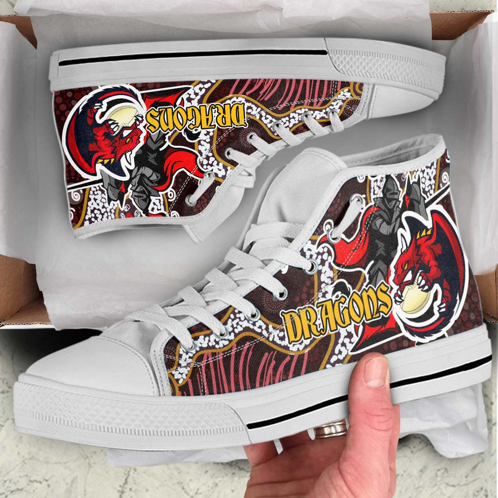 stgeorge-rugby-high-top-shoes-dragons-with-rugby-ball-and-knight-contemporary-style-of-aboriginal