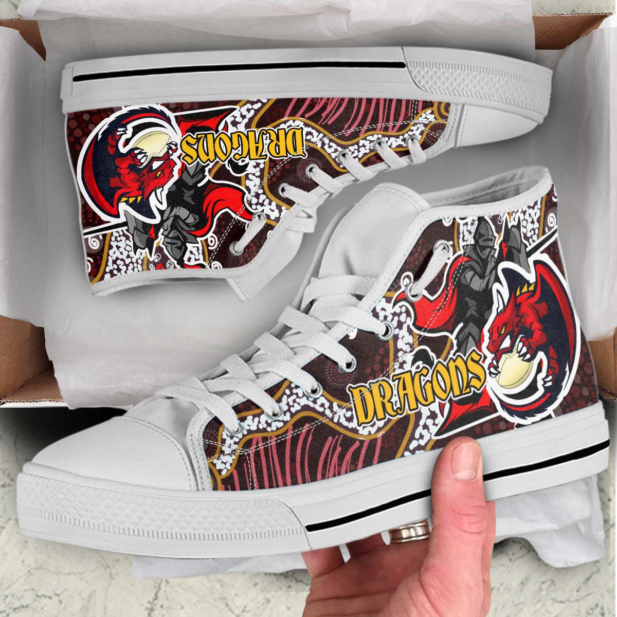 stgeorge-rugby-high-top-shoes-dragons-with-rugby-ball-and-knight-contemporary-style-of-aboriginal