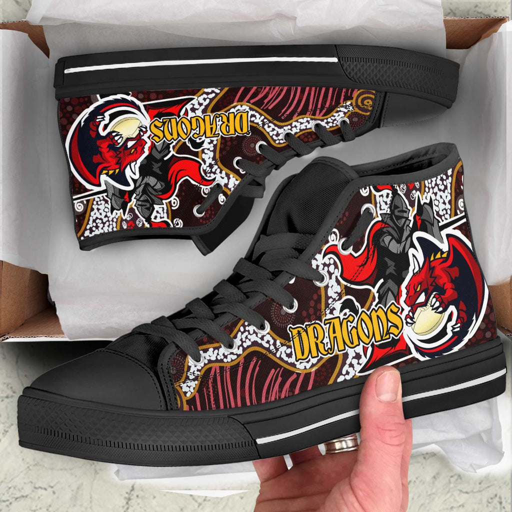 stgeorge-rugby-high-top-shoes-dragons-with-rugby-ball-and-knight-contemporary-style-of-aboriginal