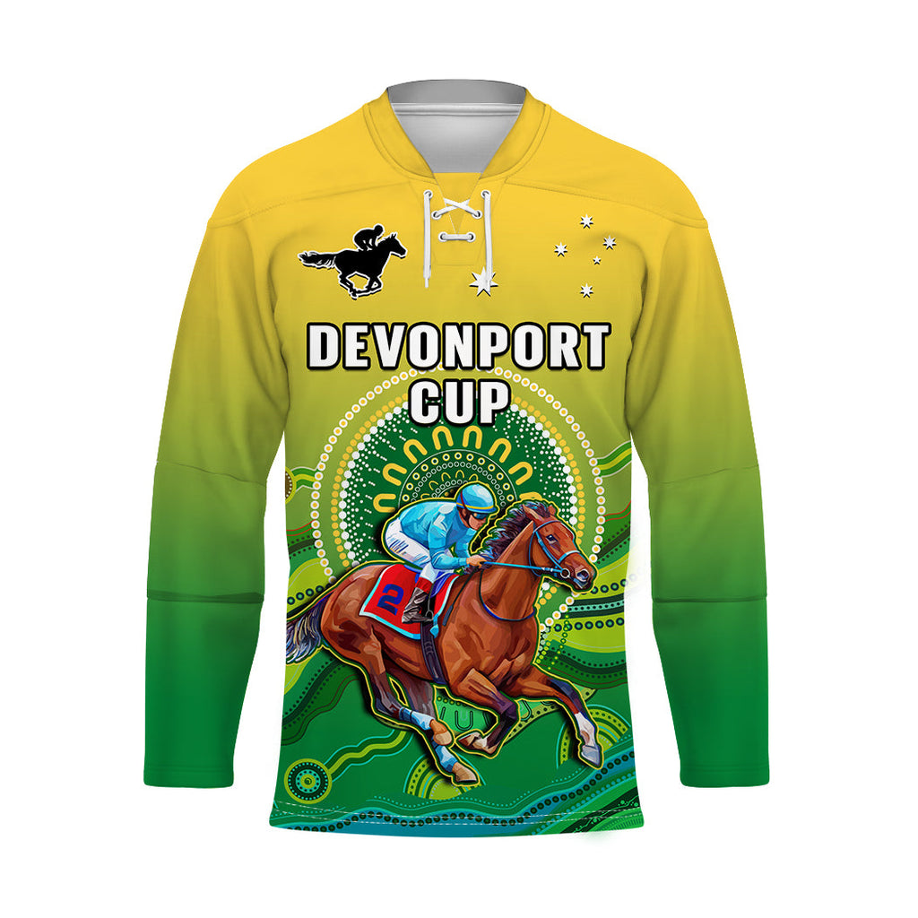 custom-personalised-australia-devonport-cup-2023-hockey-jersey-horse-racing-indigenous-art