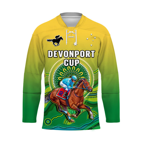 custom-personalised-australia-devonport-cup-2023-hockey-jersey-horse-racing-indigenous-art
