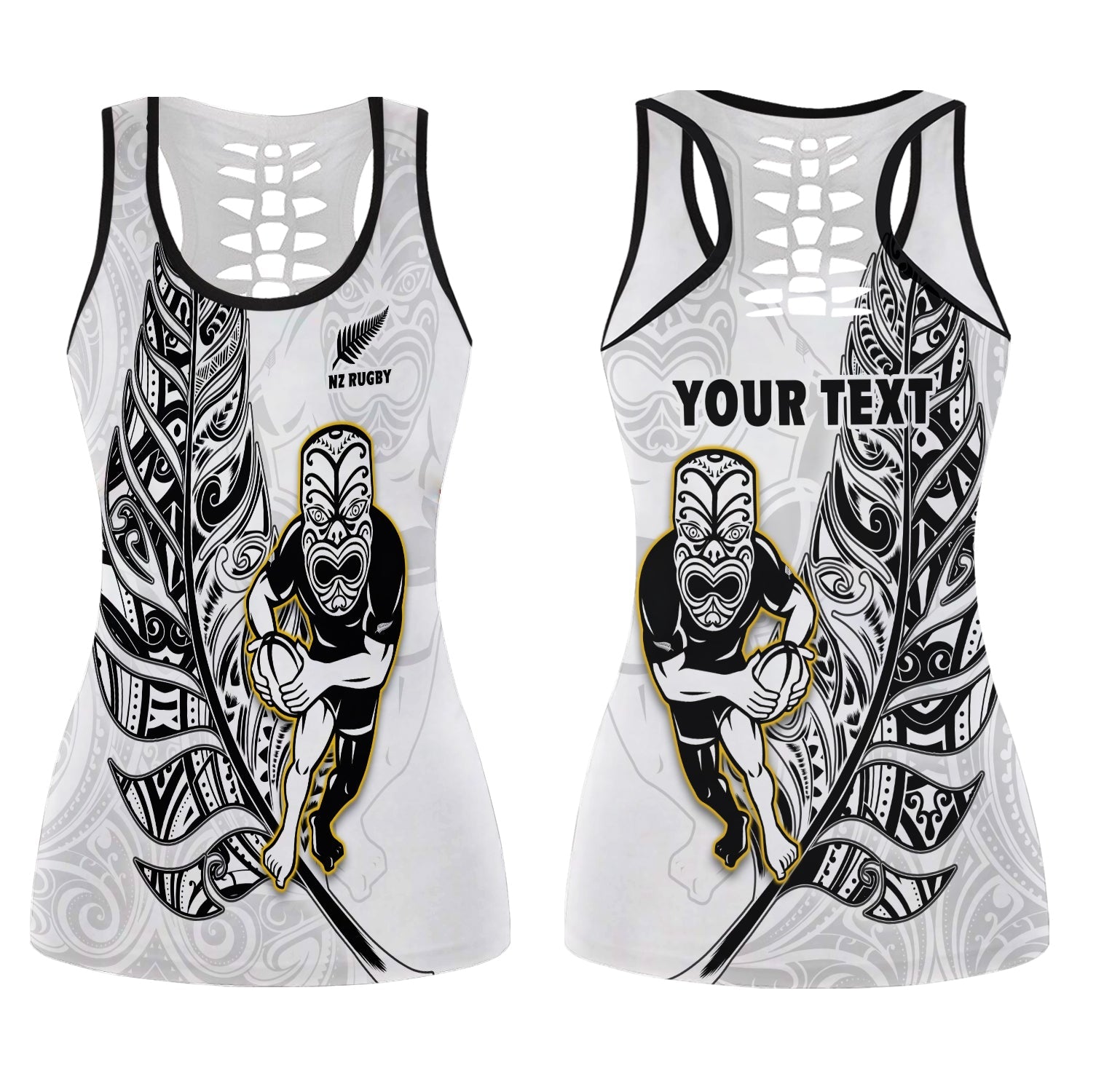 custom-personalised-new-zealand-silver-fern-rugby-hollow-tank-top-all-black-maori-version-white