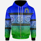 ZIp Hoodie - Turtle With Dhari Mask Snake Patterns-